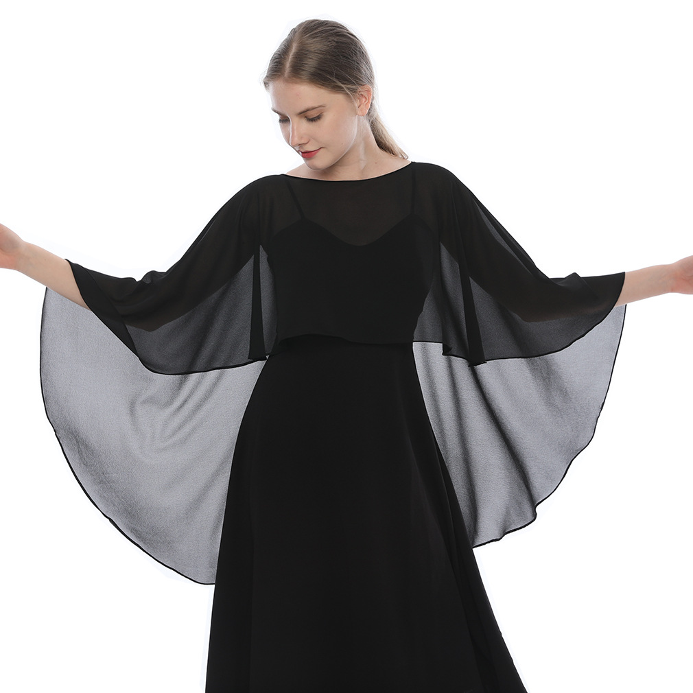 Wrap Blouse Chiffon - Châle en mousseline léger pour femme,