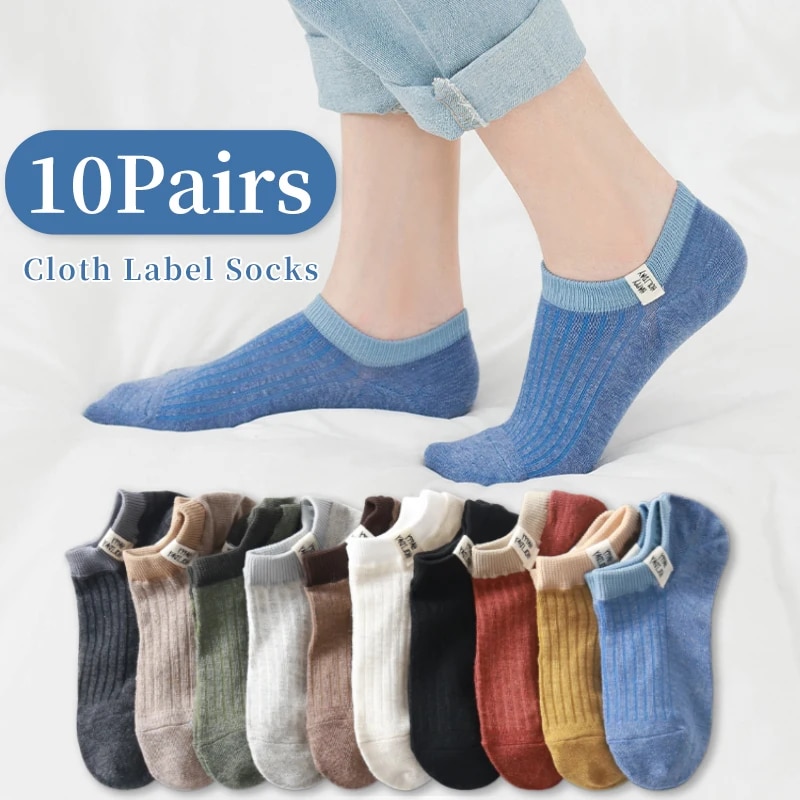 Women'S Fashion Labels - Chaussettes avec étiquette en tissu pour