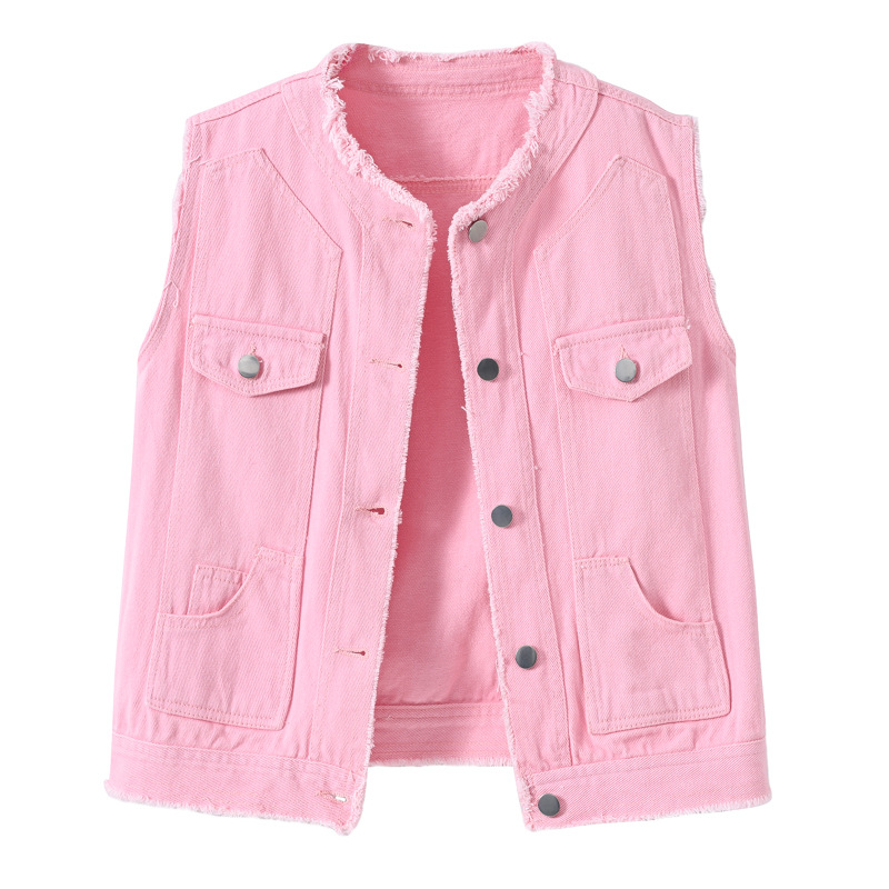 Women Fashion Vest - Débardeur en jean amincissant pour femme,