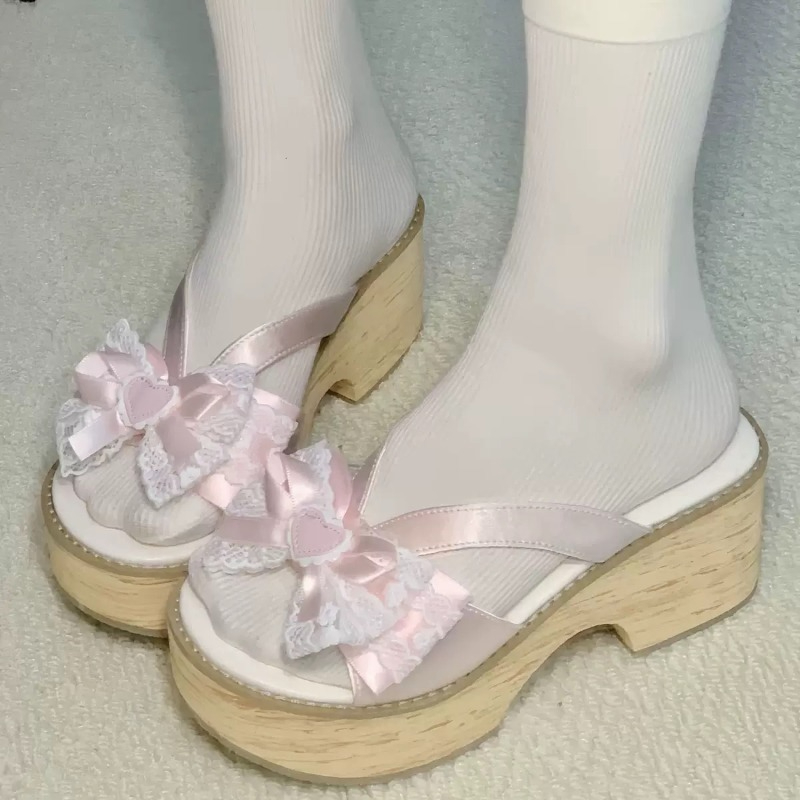 Women'S Fashion Line - Sandales à plateforme épaisses en bois