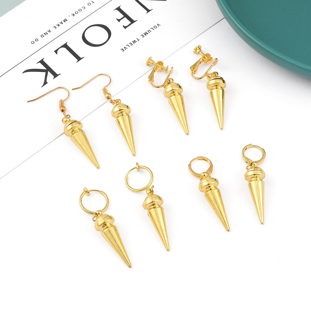Women'S Fashion Earrings - Boucles d'oreilles minimalistes dorées style anime,