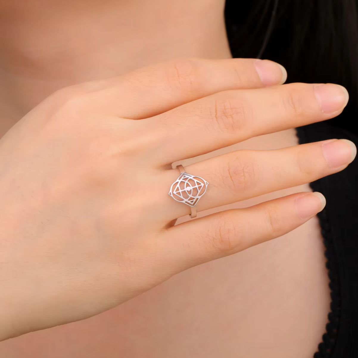 Women Fashion Vector - LIKGREAT – bague vectorielle géométrique pour