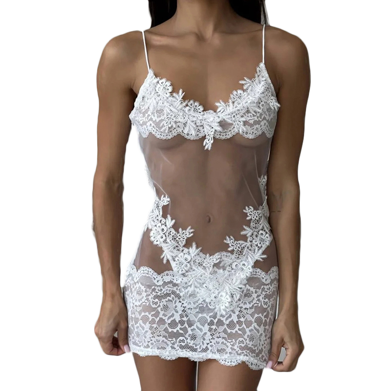 Women'S Fashion Line - Chemise de nuit sexy en dentelle