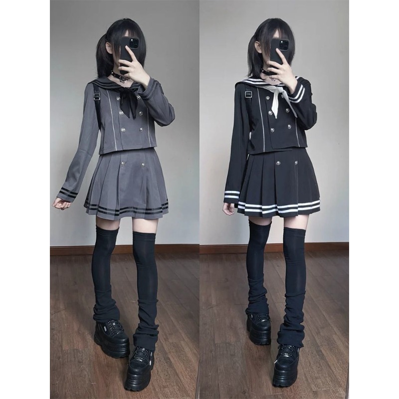 Pleated Skirt Women - Costume de Cosplay rétro de sous-culture