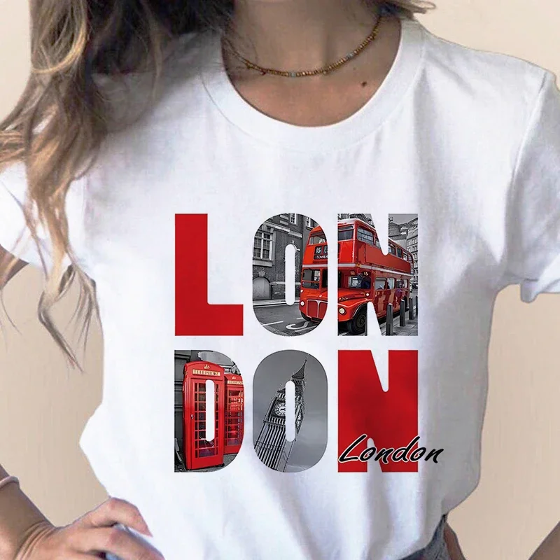 Women'S Fashion Paris - Mode ville imprimé T-shirt Paris Londres
