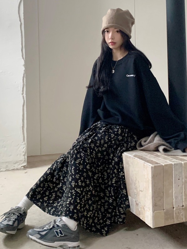 Jupe midi taille haute à impri - A-Line Skirt Midi avis et prix
