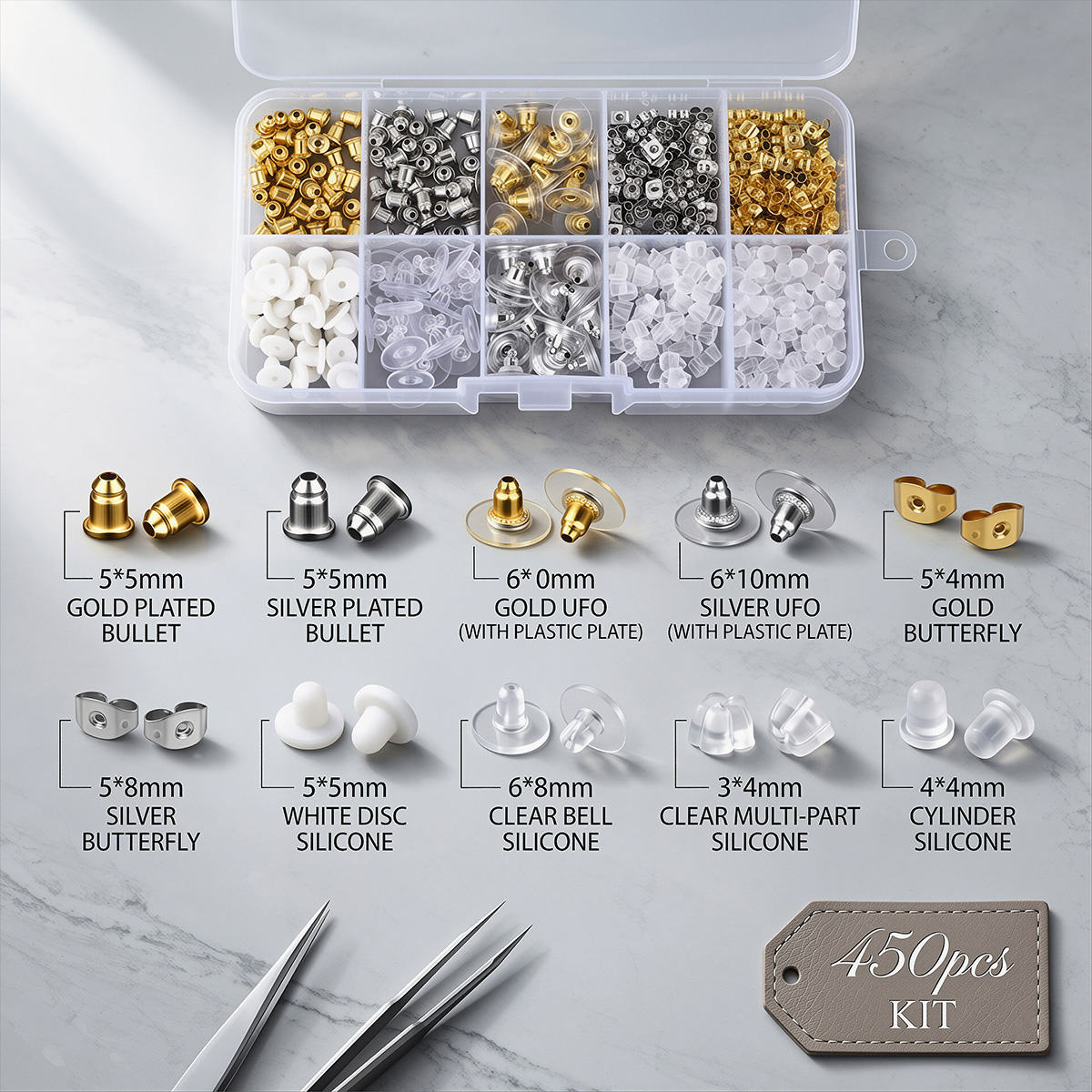 450 pièces de fermoirs pour bo - Women'S Fashion Earrings avis et prix