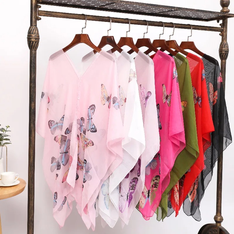 Châle de protection solaire po - Wrap Blouse Chiffon avis et prix