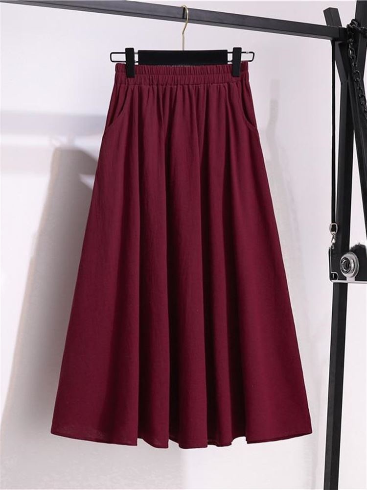 Nouvelle jupe trapèze taille h - A-Line Skirt Midi avis et prix