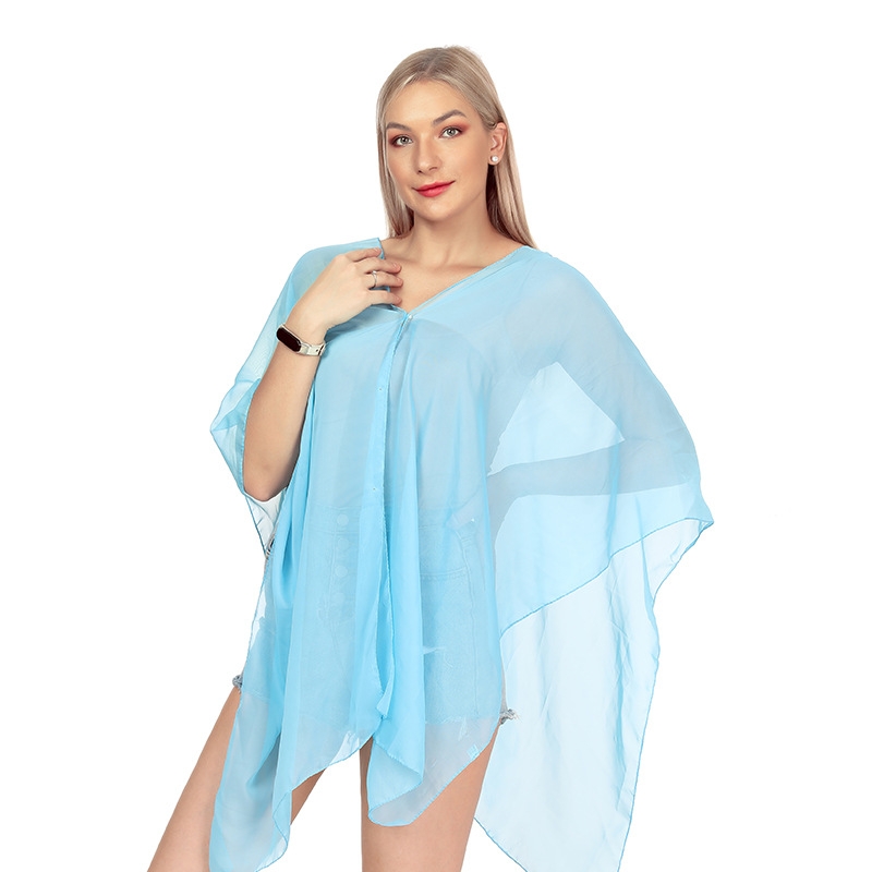 Châle de protection solaire po - Wrap Blouse Chiffon avis et prix