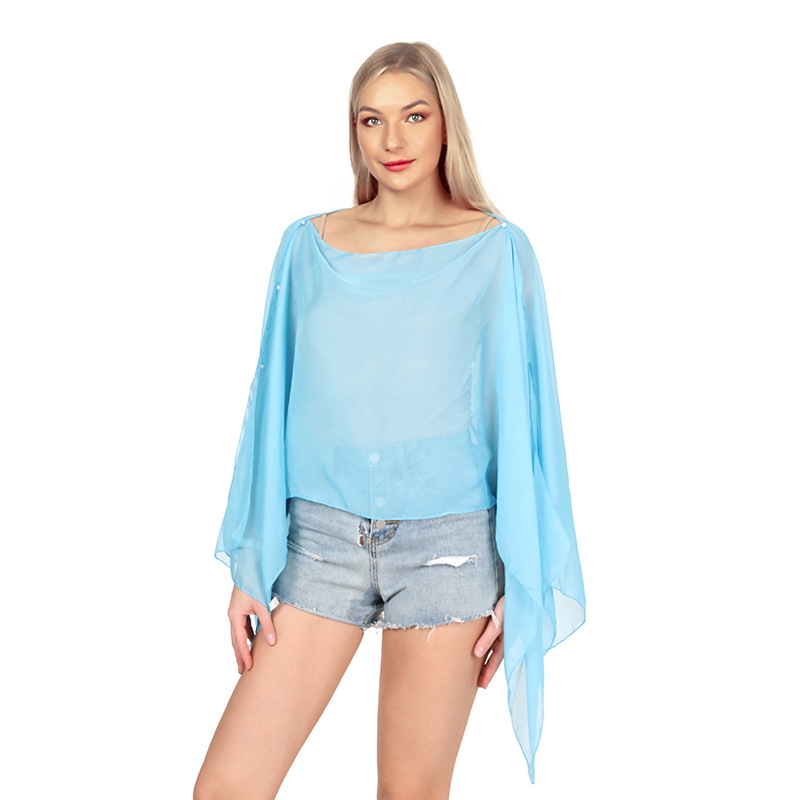 Châle de protection solaire po - Wrap Blouse Chiffon avis et prix