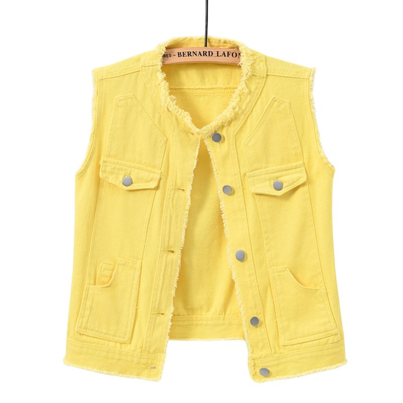 Débardeur en jean amincissant  - Women Fashion Vest avis et prix