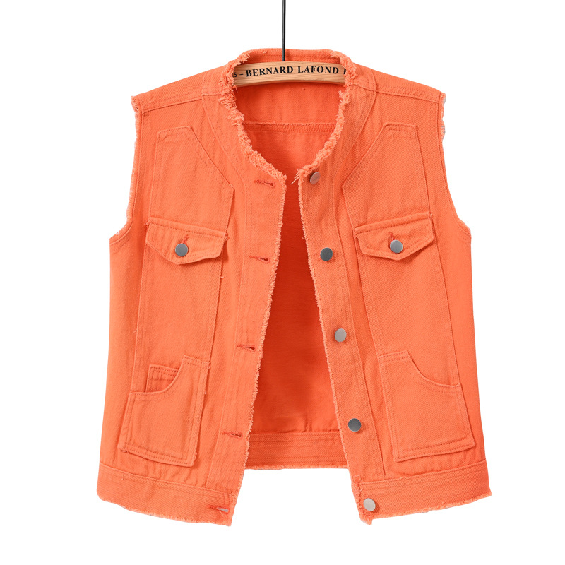 Débardeur en jean amincissant  - Women Fashion Vest avis et prix