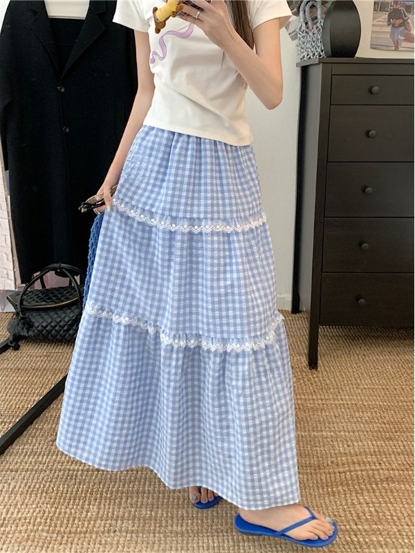 Jupe midi trapèze taille haute - A-Line Skirt Midi avis et prix