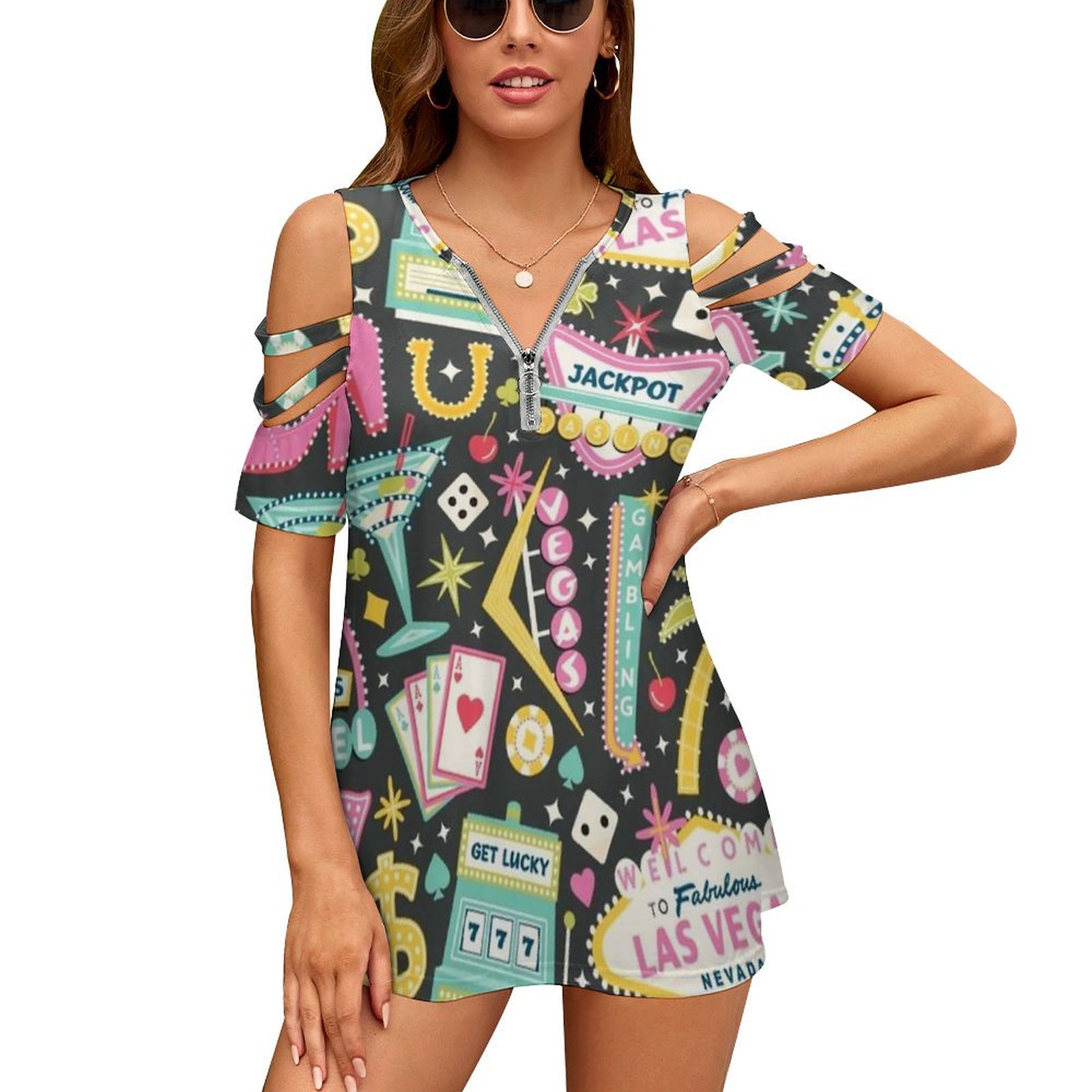 Viva Las Vegas-T-shirt à impri - Women Fashion Vector avis et prix
