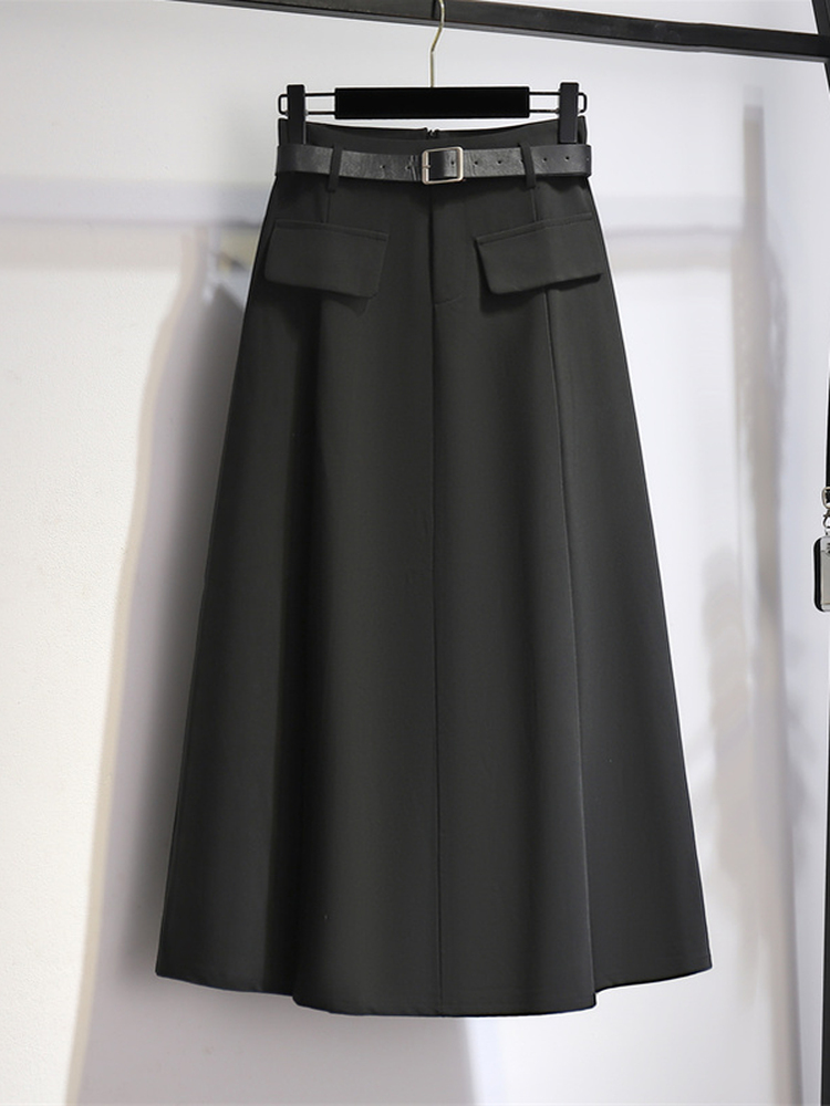 Jupe grise pour femme, nouvell - A-Line Skirt Midi avis et prix