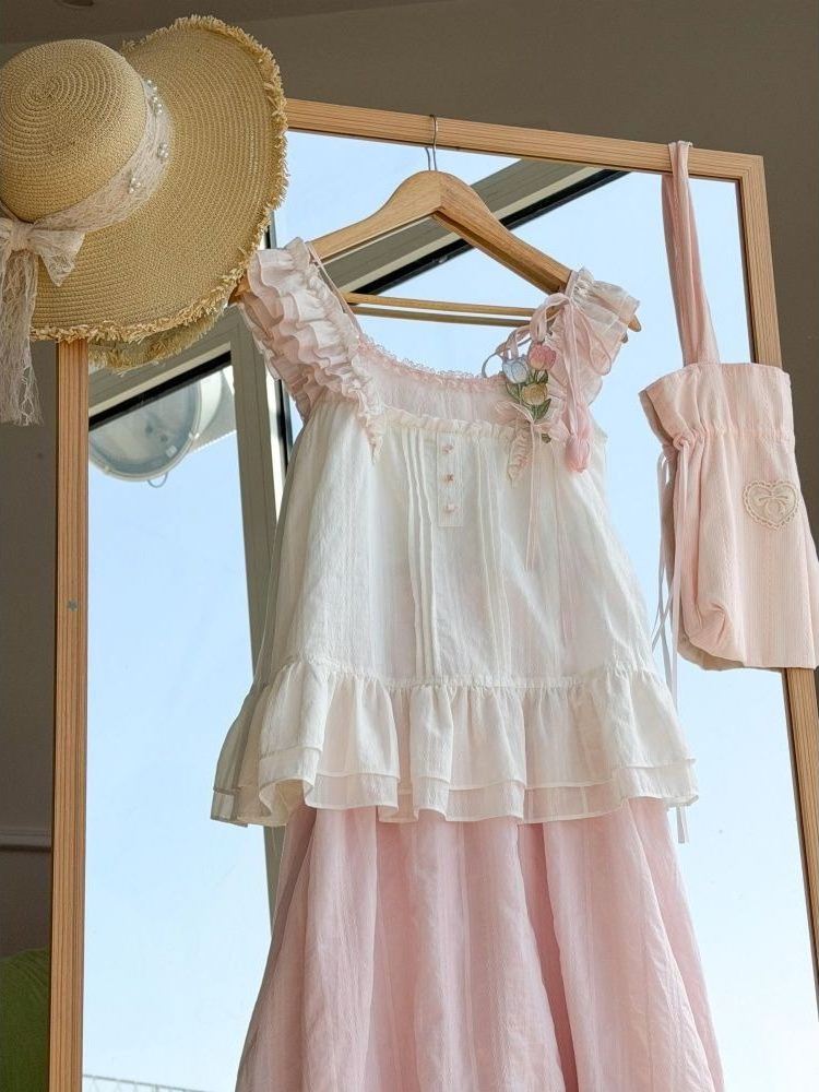 Ensemble deux pièces pour femm - Lace Trim Cami avis et prix