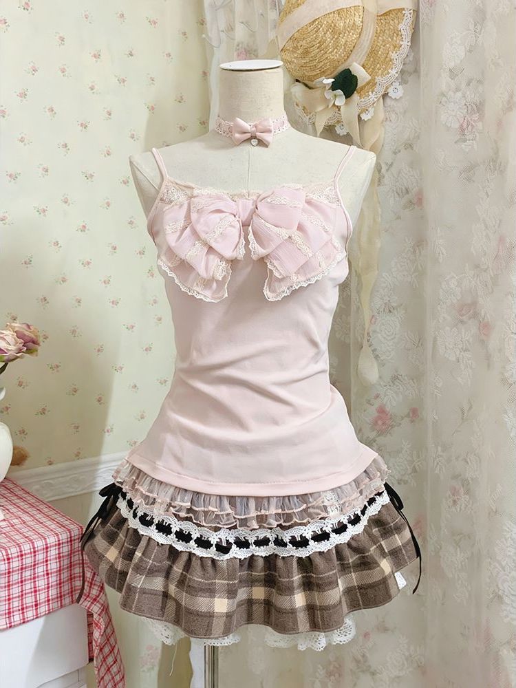 Ensemble de trois pièces japon - Lace Trim Cami avis et prix